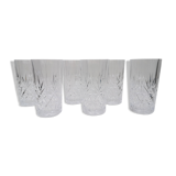 Set of 6 water glasses - vintage crystal choppes