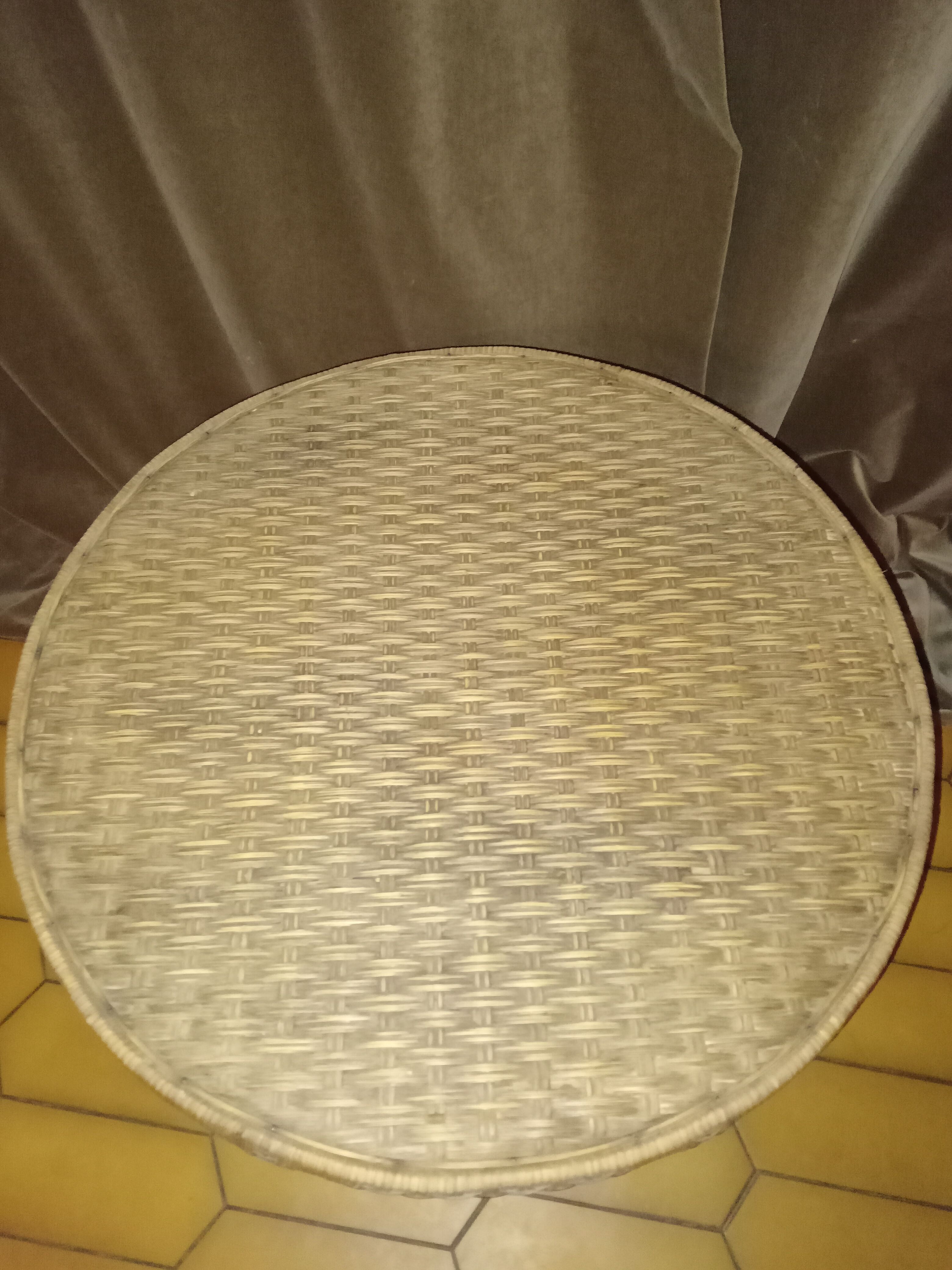 Antique rattan coffee table