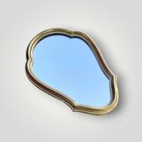 Vintage wall mirror in gilded wood - H35 cm