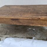 Large rustic wooden coffee table with 1 drawer