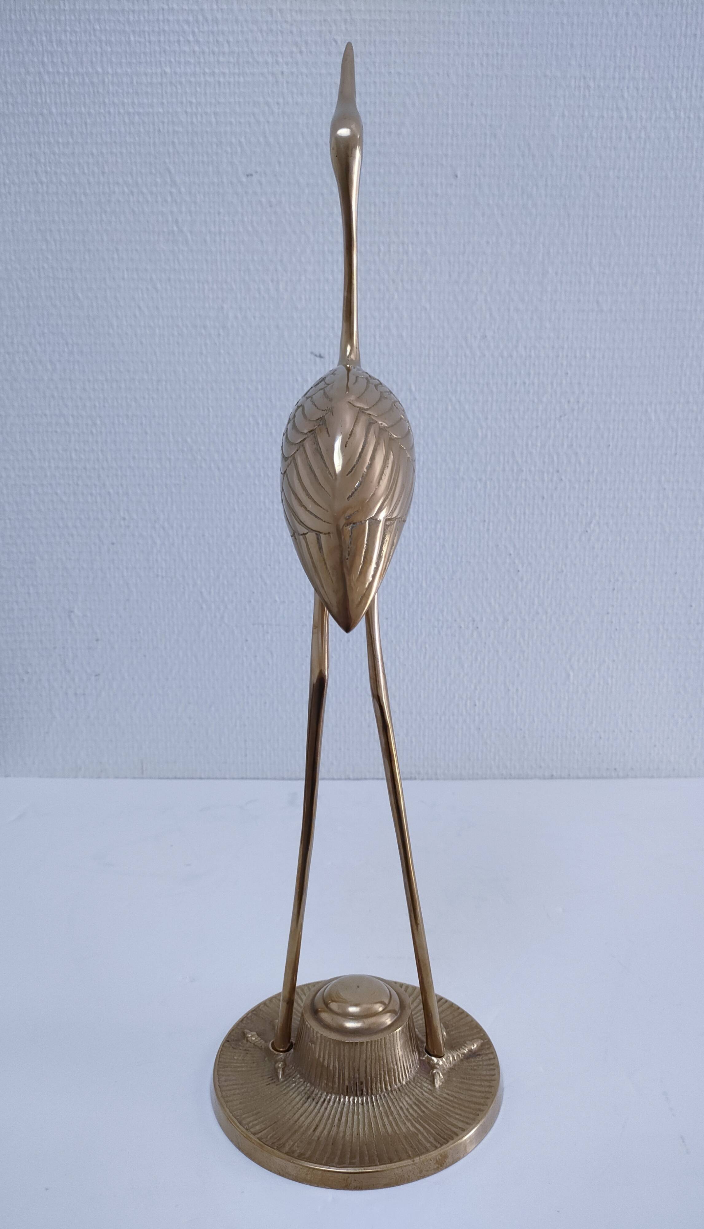 Two solid brass XL birds H. 48 cm