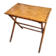Table pliante en bois imitant le bambou
