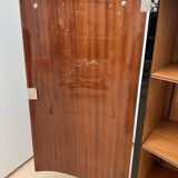 French Art Deco Bar Sideboard in Black Lacquer and Chrome, 1930