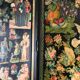 Paravent anglais à trois feuilles recouvertes d'un collage chromo XIX eme
