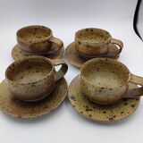 4 stoneware cups by Charles Gaudry