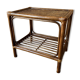 Small vintage table - rattan & canework