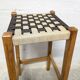 Tabouret de bar bois et corde tressée