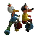 Jouet ancien à tirer Donald et Mickey