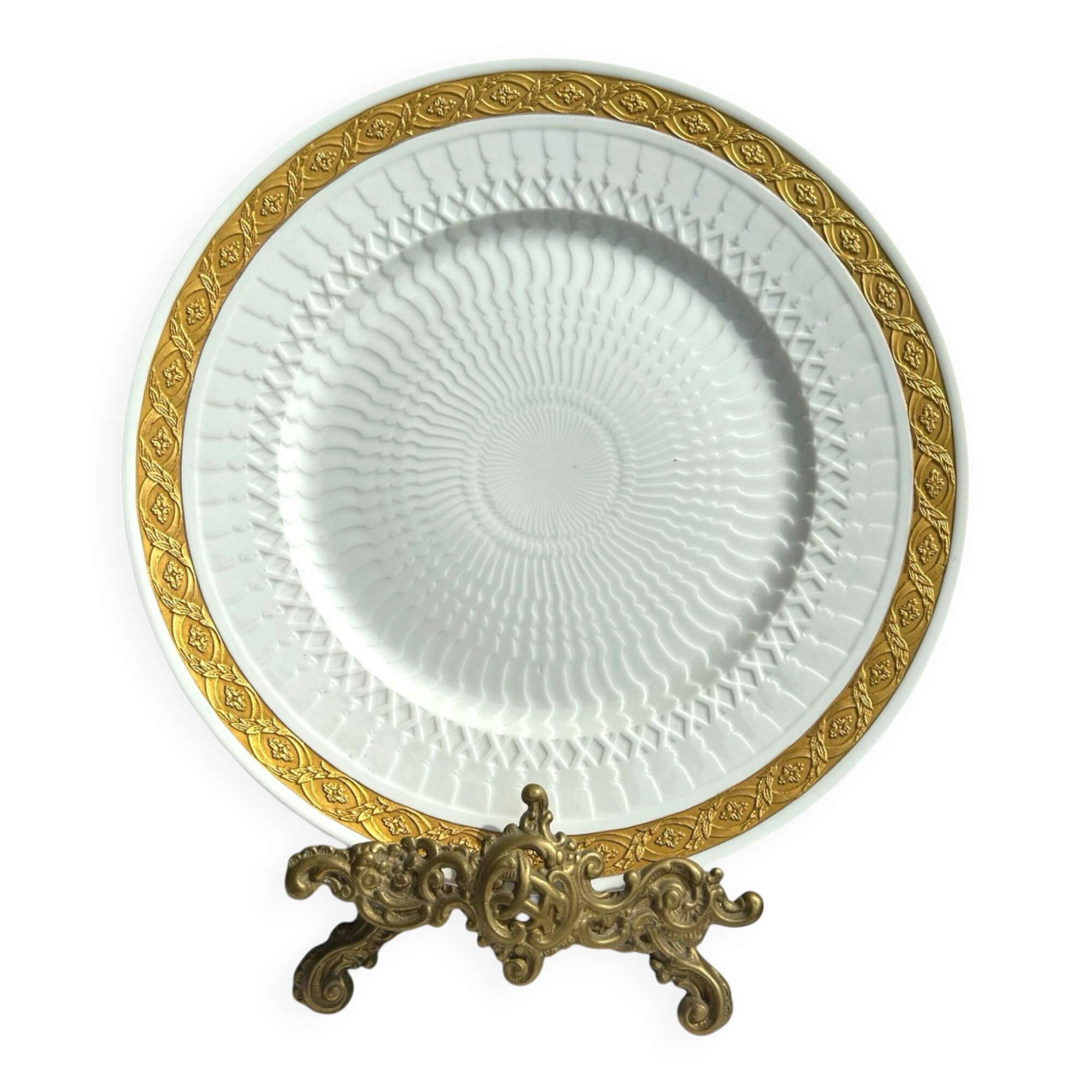 Rare large plate, dish Manufacture Royal Copenhagen Danish Porcelain 1889