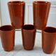 Set of 5 sandstone glasses Digoin Sarreguemines 70s