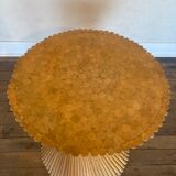 Glass rattan table by John McGuire