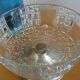 Art Deco crystal and metal fruit bowl