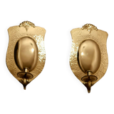 Paire d'appliques vintage en laiton par Knut Eriksson Eskilstuna, Suède