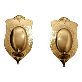 Pair of Mid-Century Swedish Brass Sconces by Knut Eriksson Eskilstuna