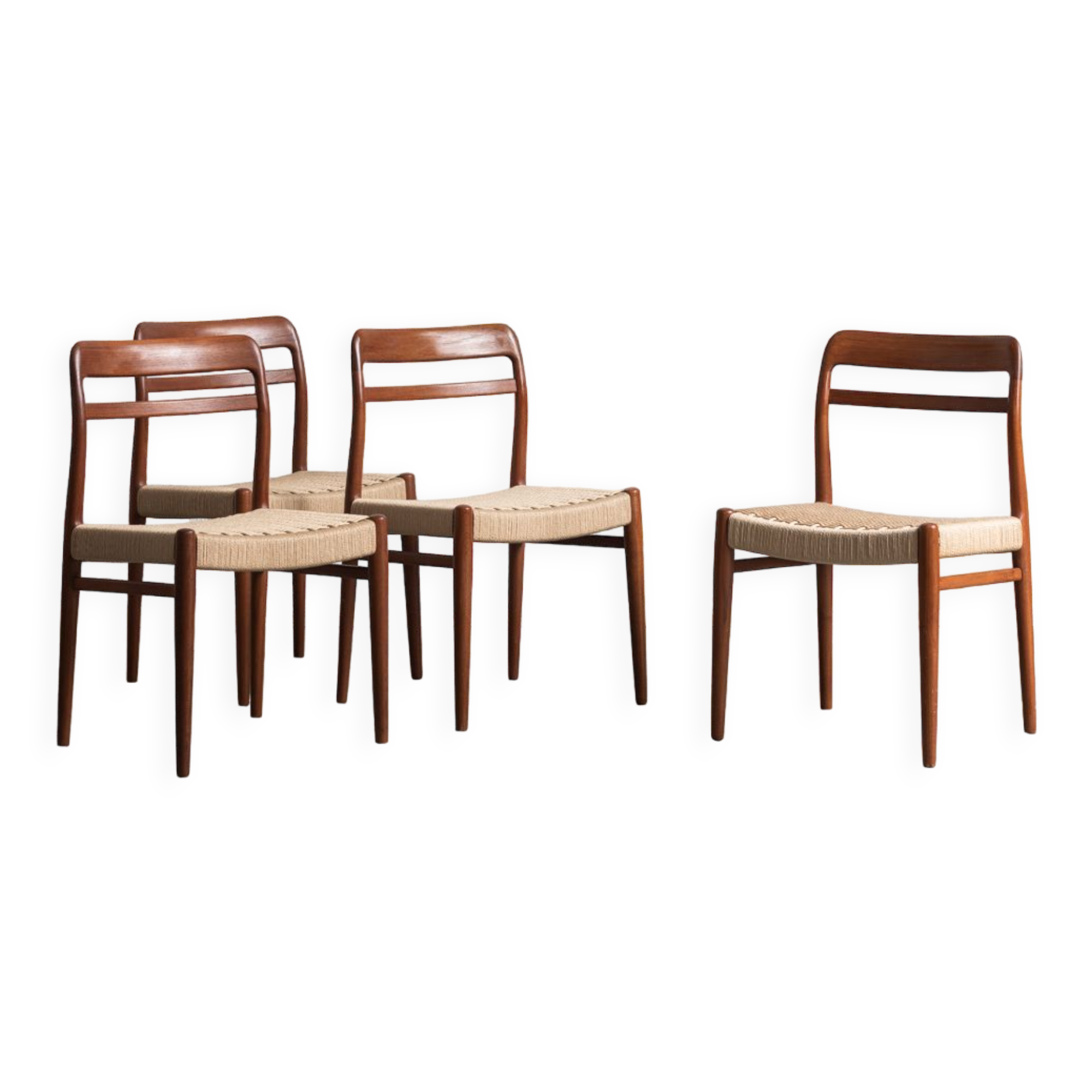 Set of 4 dining chairs by Henry W. Klein for Bramin, Denmark, 1960
