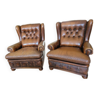 Leather armchairs