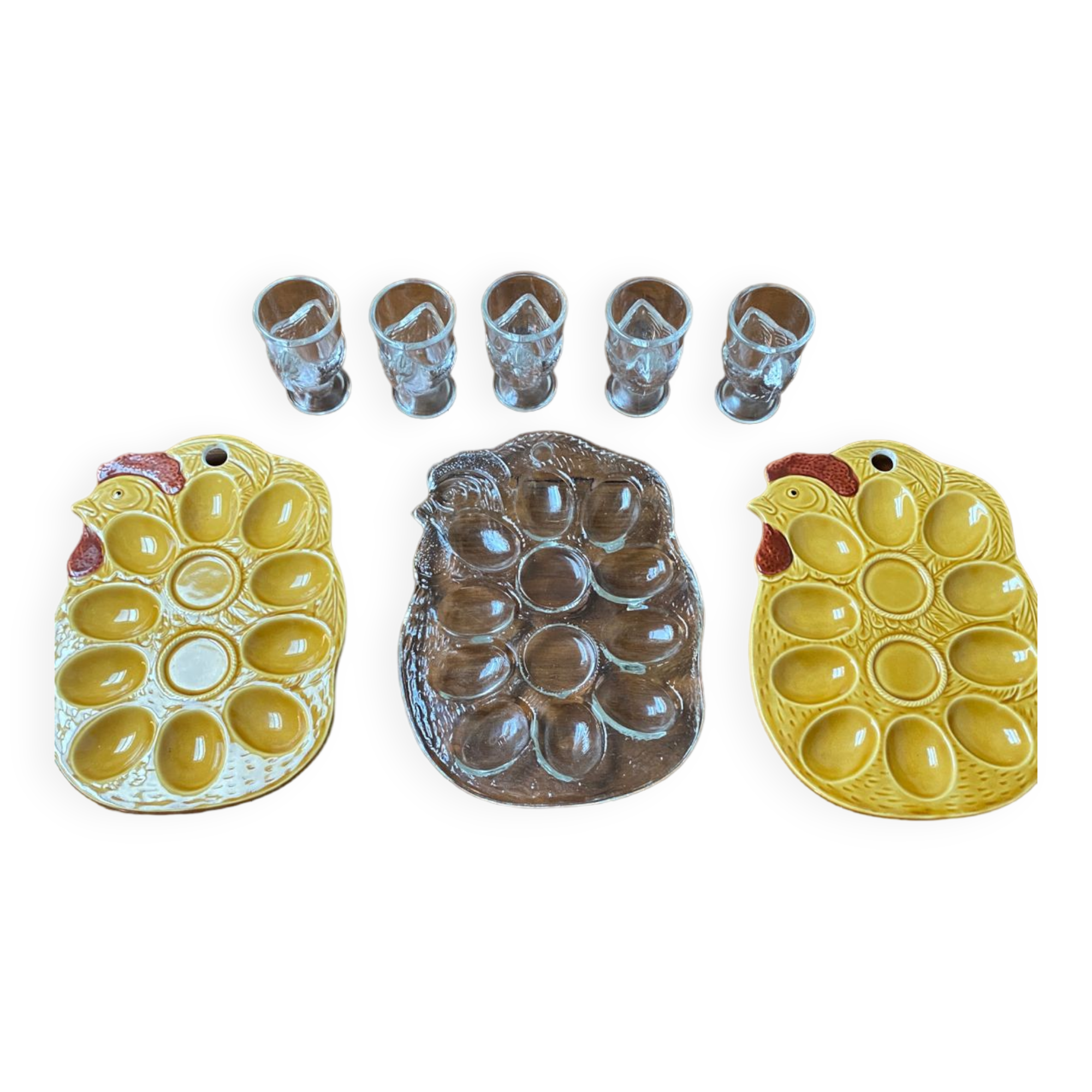 Coquetiers avec plateaux