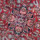 Handmade 1920s Persian Kashan rug 134 x 208 cm - deep ruby & indigo (1C1194)