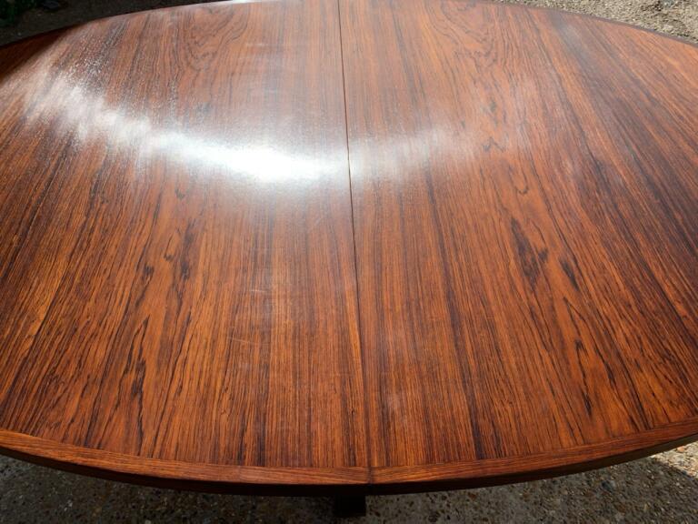 Mid century rosewood extendable dining table by John Mortensen