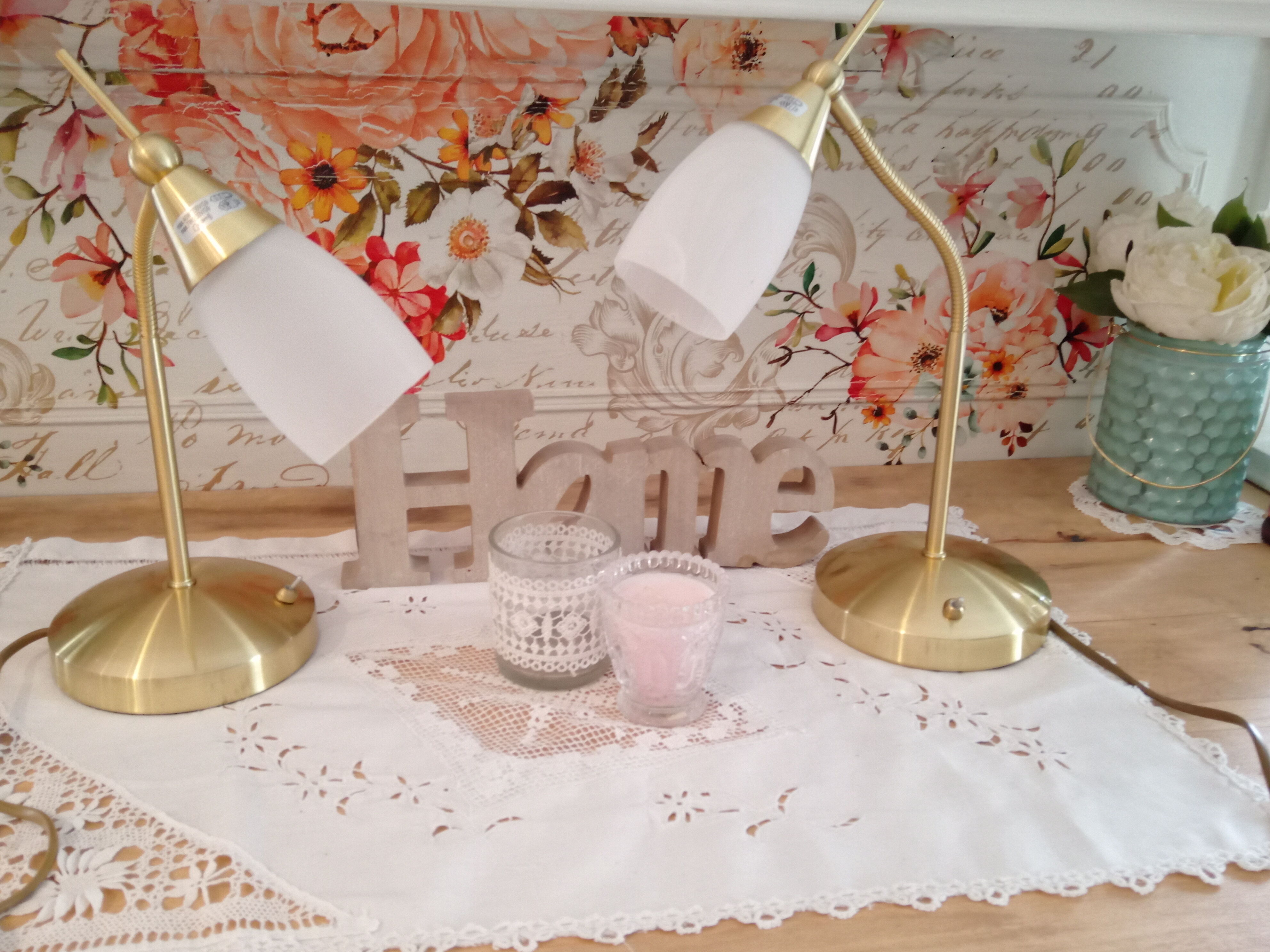 "Luigi Ferro" gold brass lamp