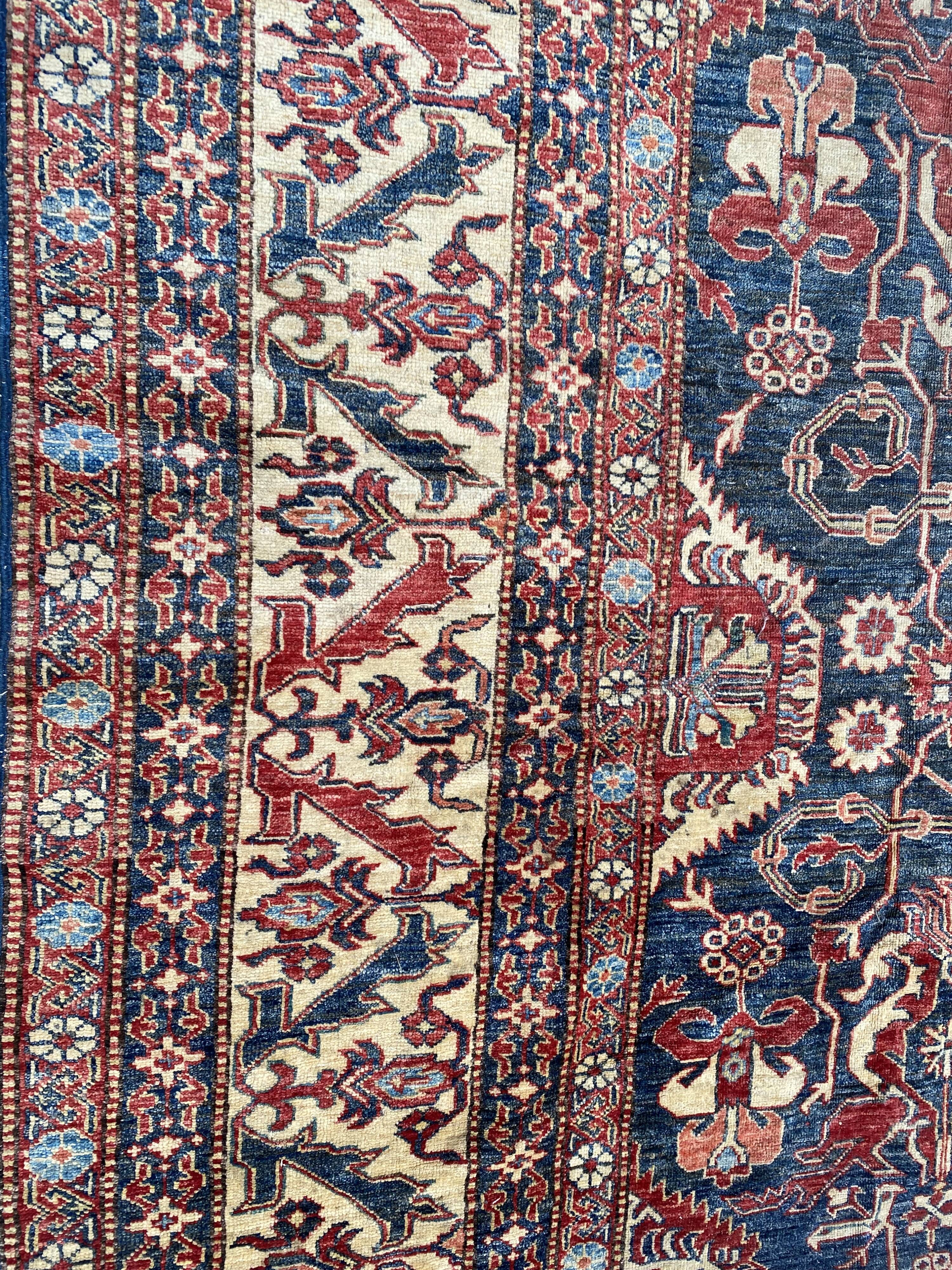 Large vintage rug Chobi Afghan handmade 274x404 cm