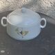 White porcelain soup tureen and sauce boat, Schirnding Bavaria, vintage 70s