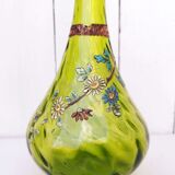 Vase soliflore flowers enamelled vintage
