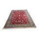 Burgundy genuine wool Persian-style rug from Belgium 200x300cm