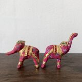 Duo of decorative Indian elephants