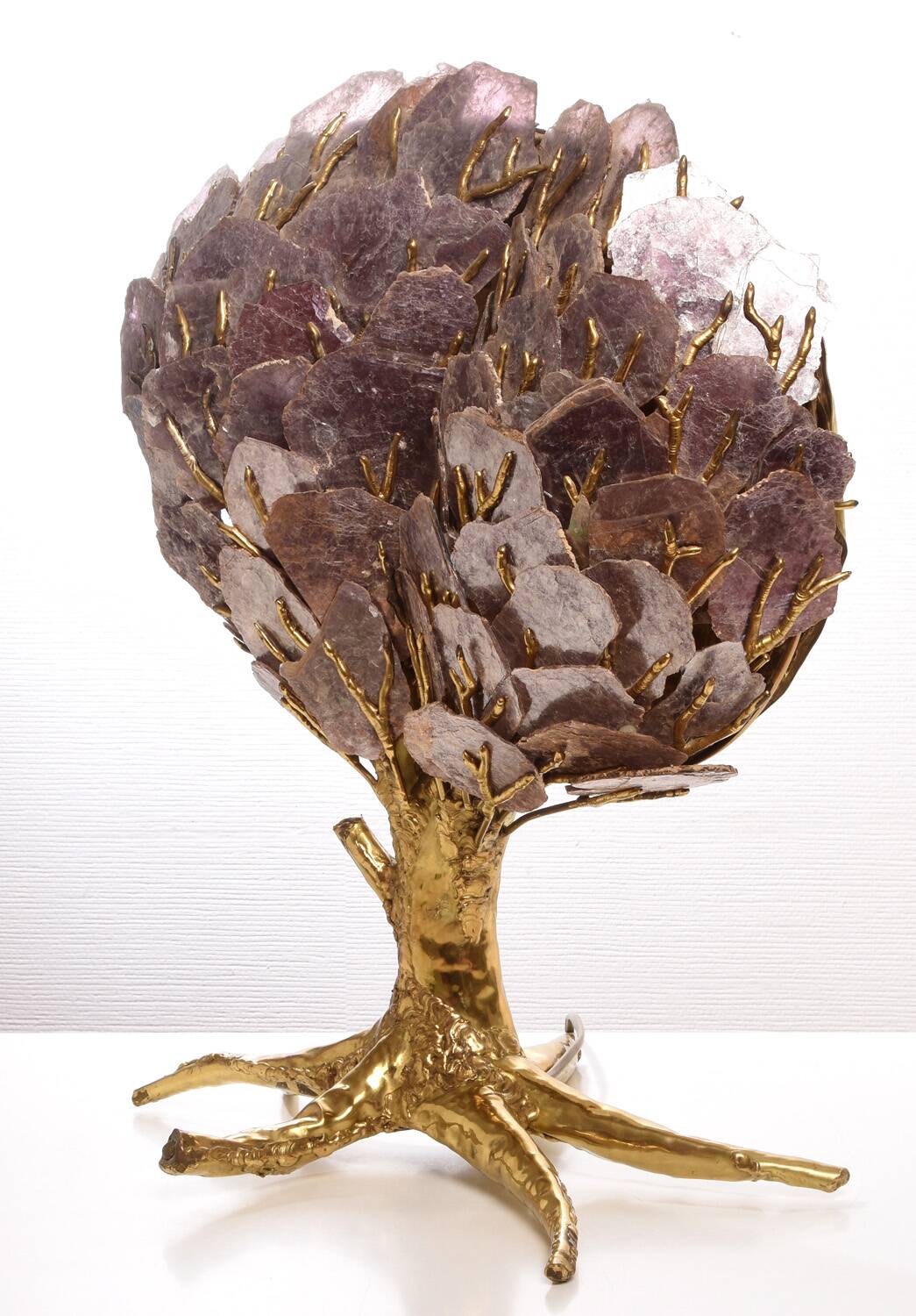 Mica foliage “tree” lamp