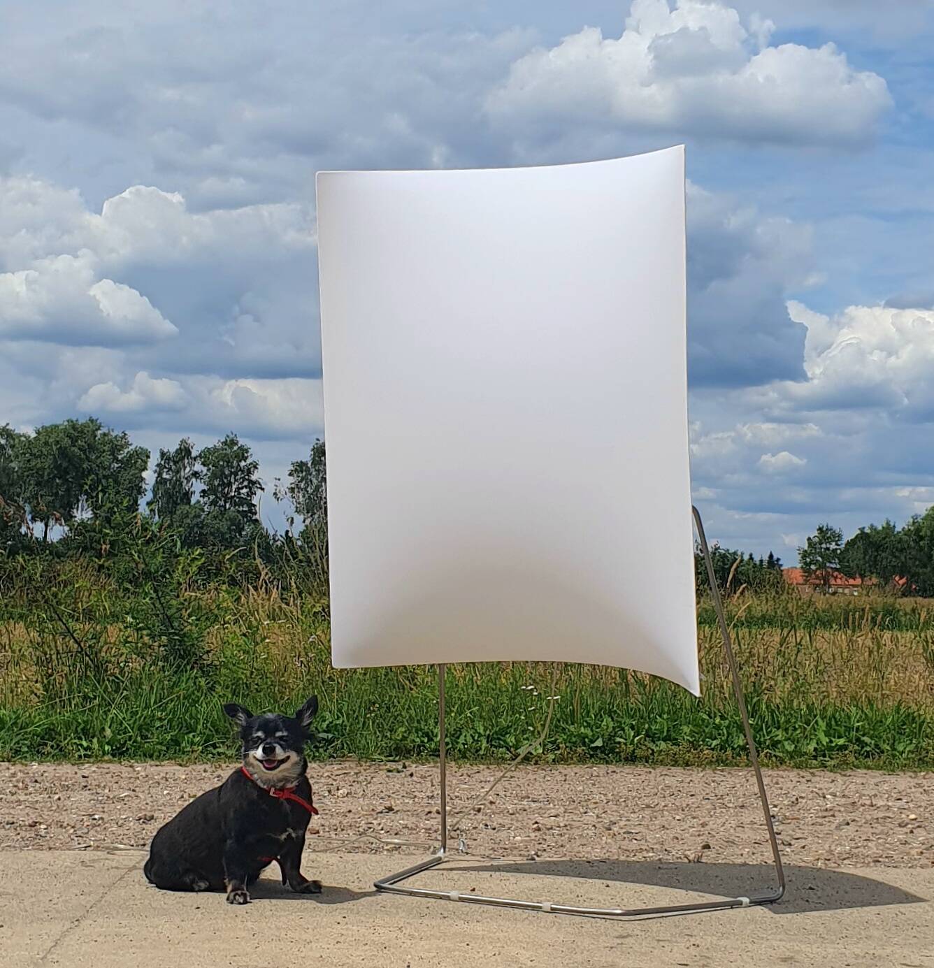 Lampe de sol vintage design italien Prandina 33f volumes lumineux - 128 cm