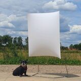 Lampe de sol vintage design italien Prandina 33f volumes lumineux - 128 cm