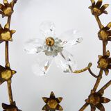 Magnificent vintage Italian wall light with Swarovski crystal, 1970s