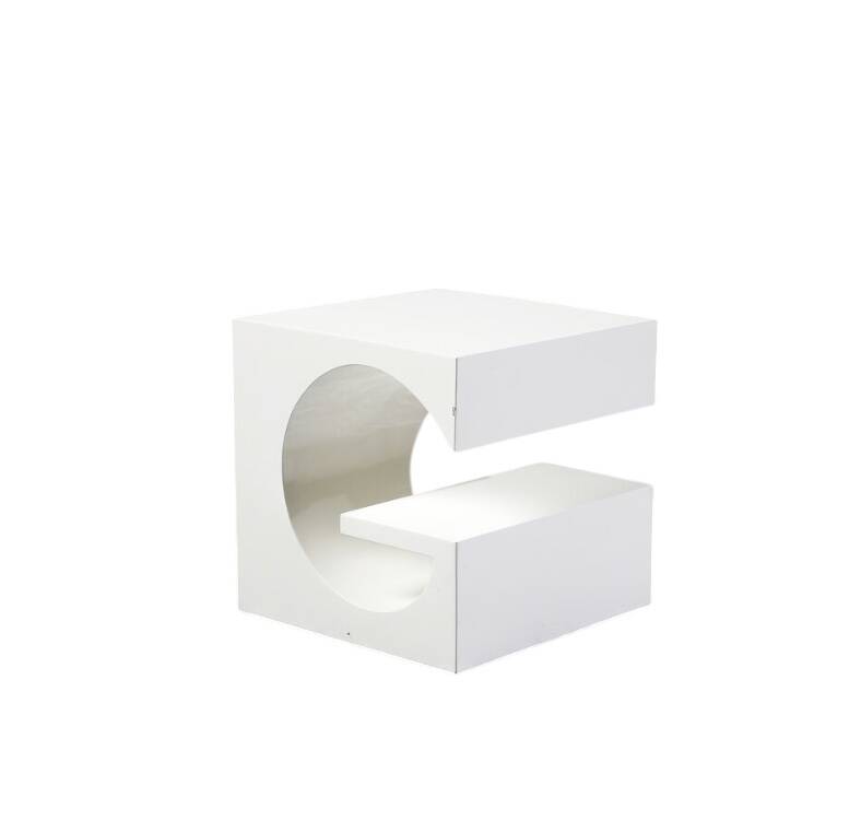 Space age white coffee table, Italy 1970s