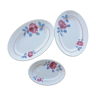 Lot 3 plats en demi-porcelaine de Badonviller