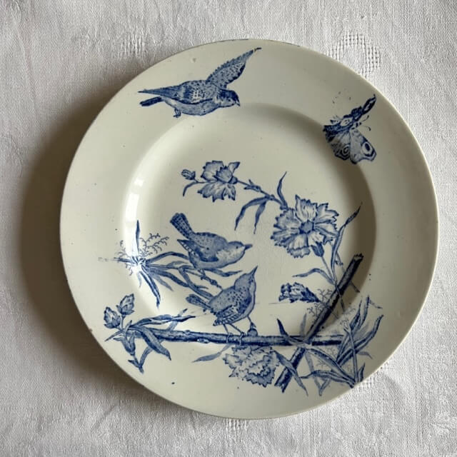 Set of 4 plates in iron earth, Aucella de Saint Amand