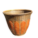 Vintage wicker and rattan cache-pot basket Bohemian Décor 70s