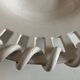 Woven ceramic basket white earthenware centerpiece
