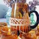 Carafe and 6 vintage tumbler glasses