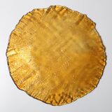 Amber Plate Jute by Pavel Panek / Glass Union / Czech Republic / 1977