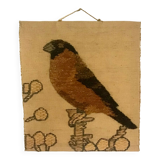 Hanging birds in natural fiber and wool