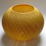 Atomic yellow spun fiberglass hanging lamp, early 1960