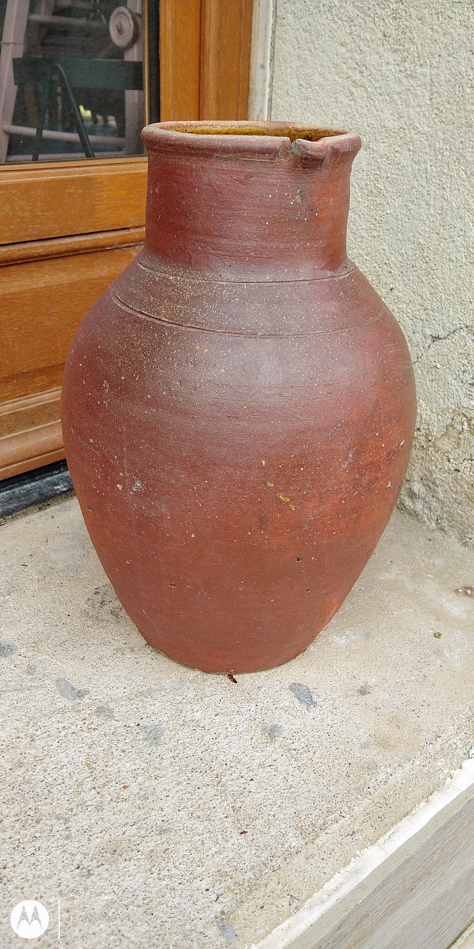 High terracotta jug