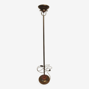 Vintage bronze halogen floor lamp