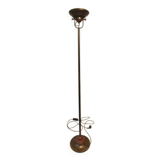 Vintage bronze halogen floor lamp