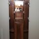 Art Deco cloakroom rack in stained oak