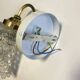 Old brass swan neck wall light and transparent glass tulip vintage decoration