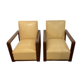 Pair of art deco armchairs