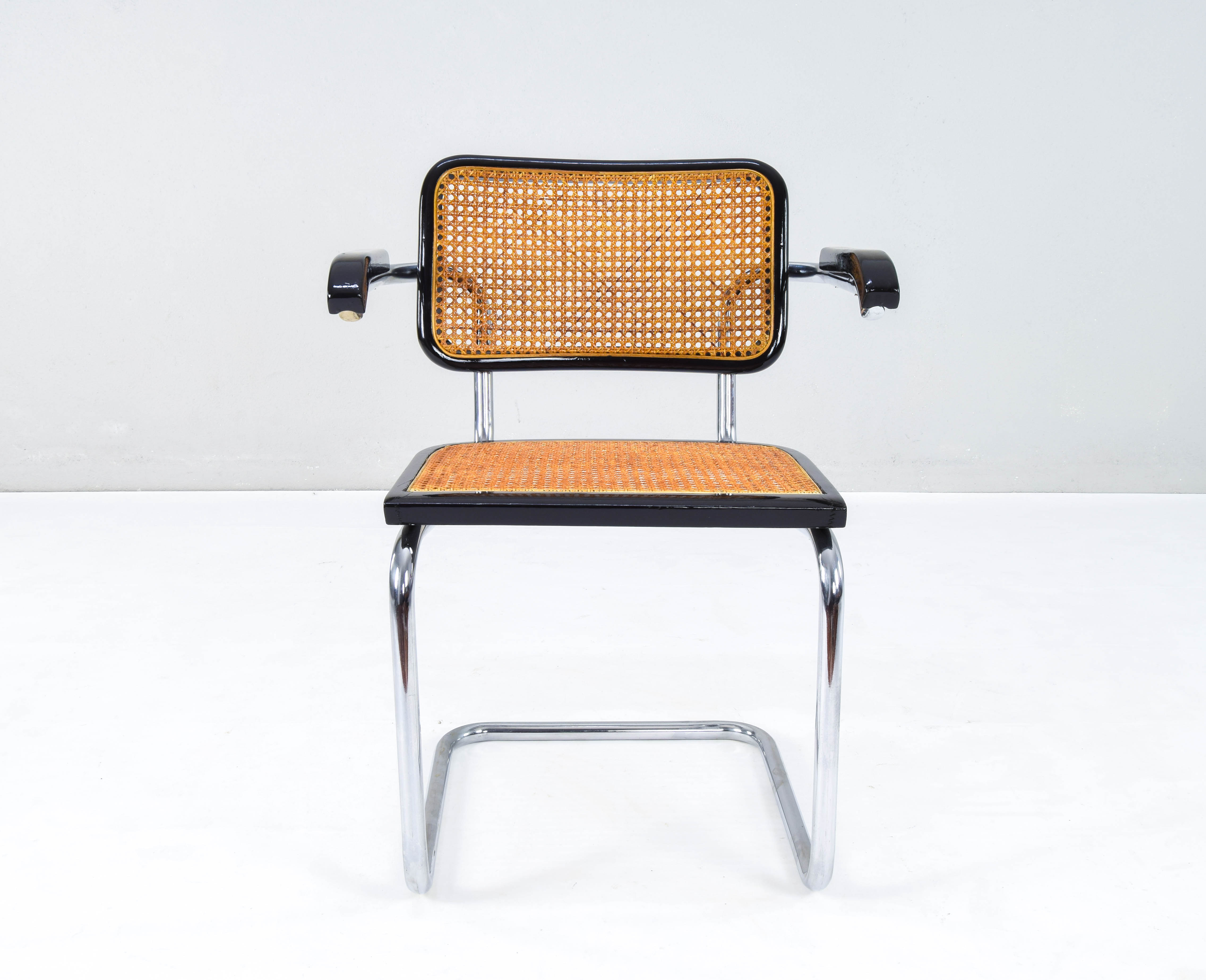Mid-Century Italian Modern Marcel Breuer B64 Cesca Armchair Chair, 1970