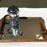 Art deco mirror tray solid wood